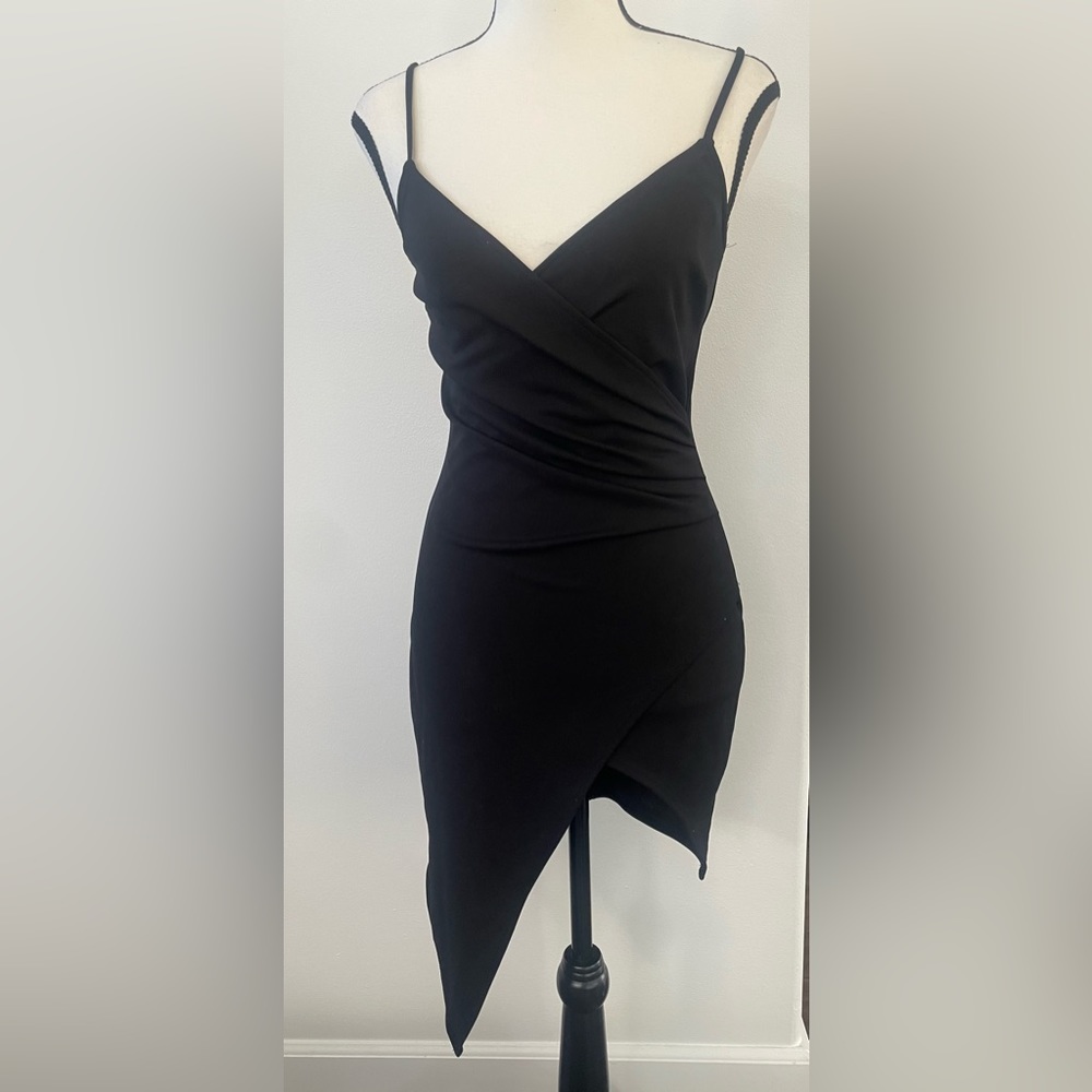 Little Black Bodycon Dress Asymmetrical size Small - Love Culture